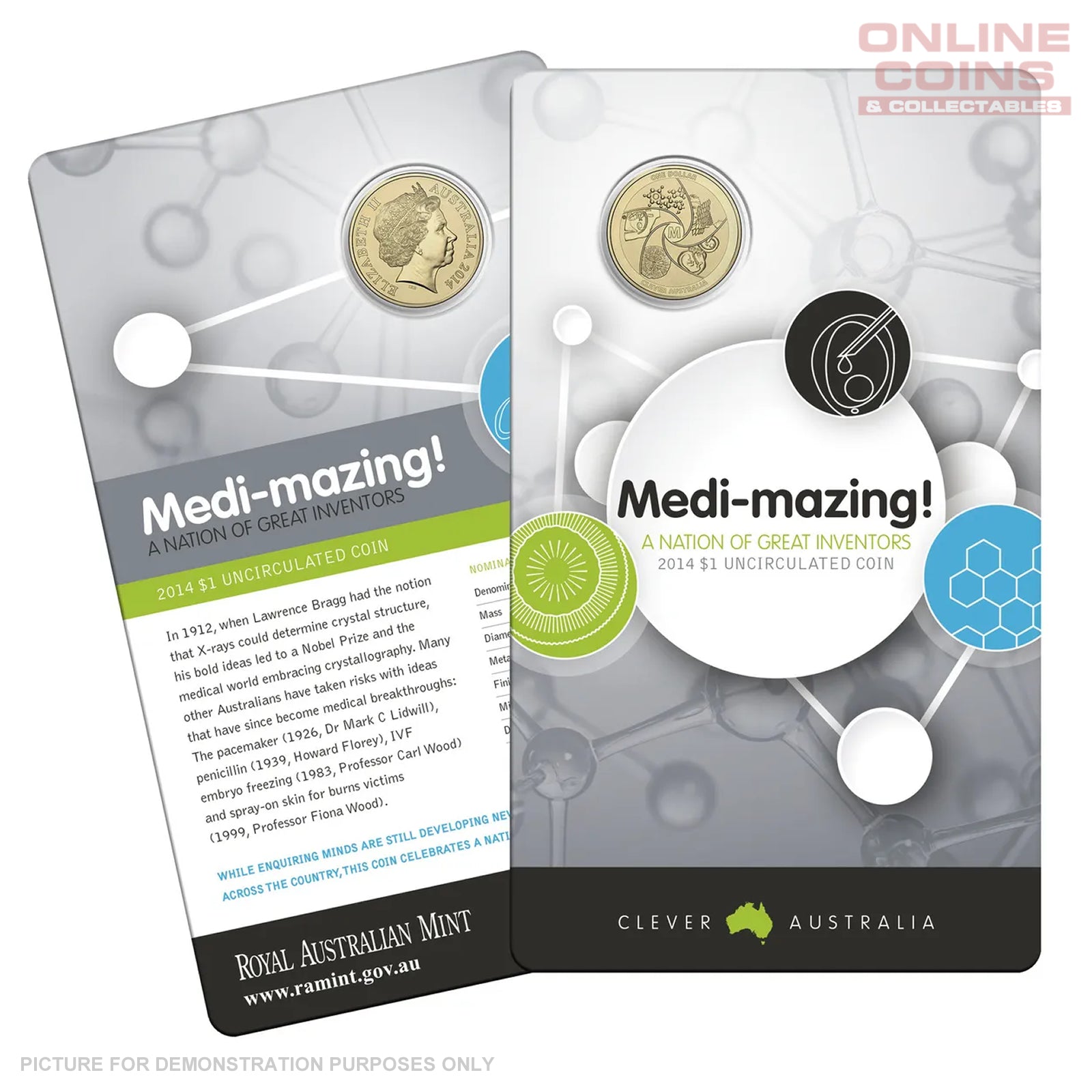 2014 Medi-mazing $1 Uncirculated Carded Coin